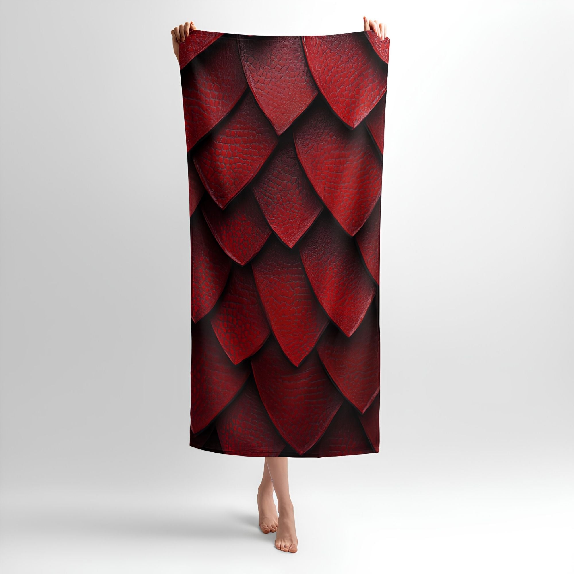 Dragon Scales 3D Print Towel - Soft Cotton Terry Bath & Beach Towel