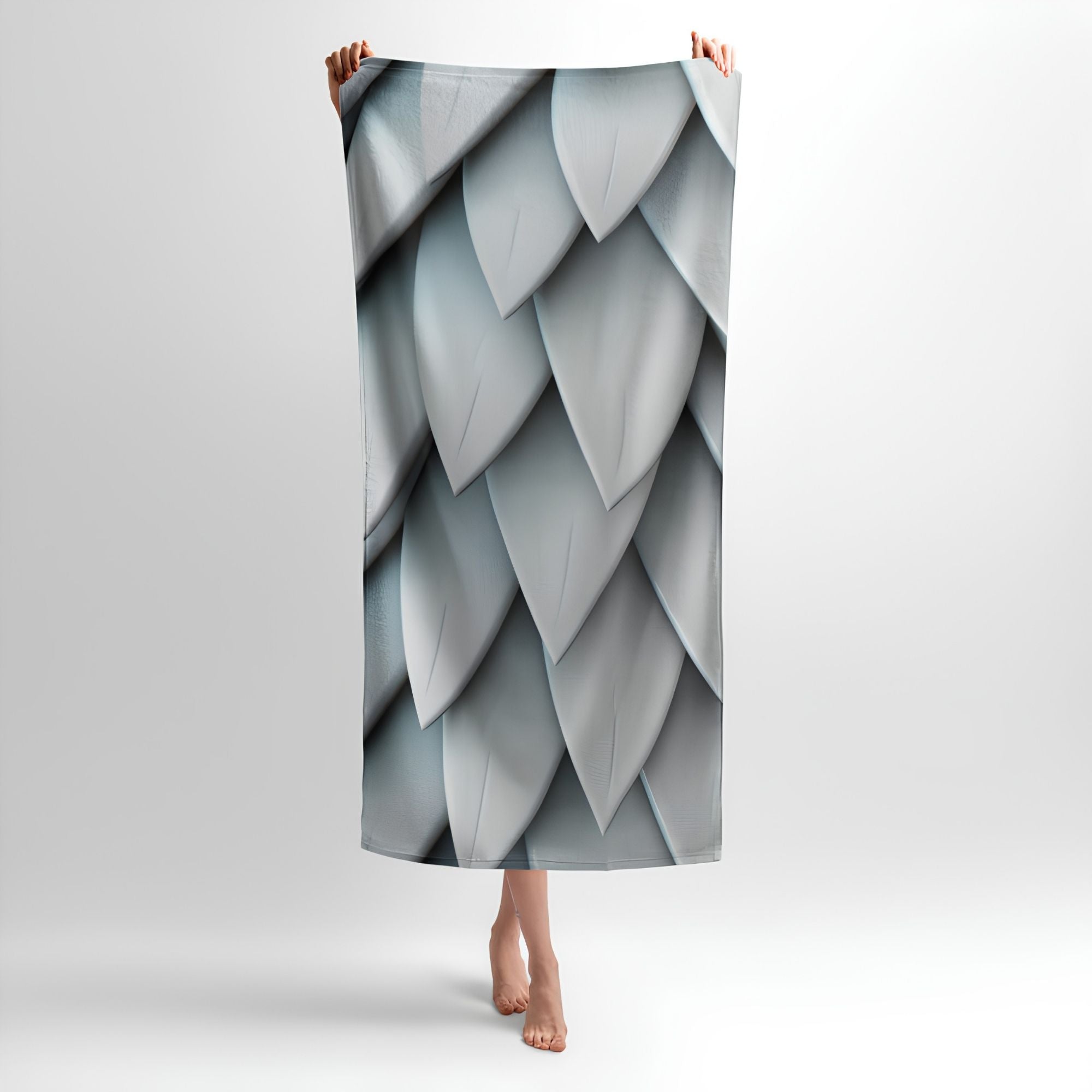 Dragon Scales 3D Print Towel - Soft Cotton Terry Bath & Beach Towel