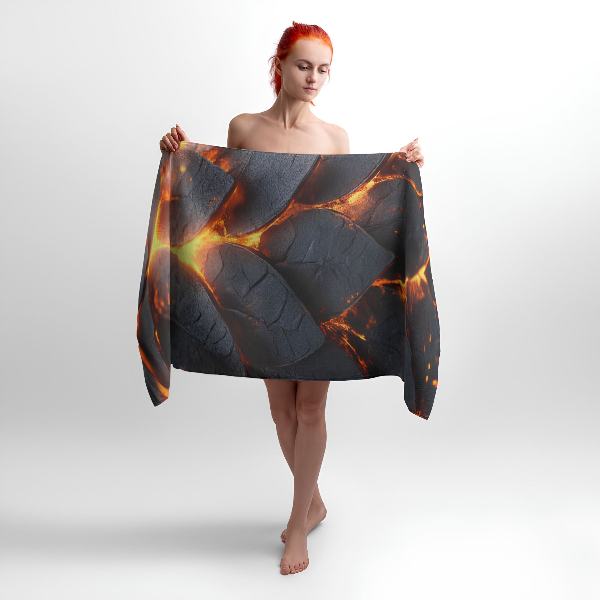Dragon Scales Print - Soft Cotton Terry Bath & Beach Towel
