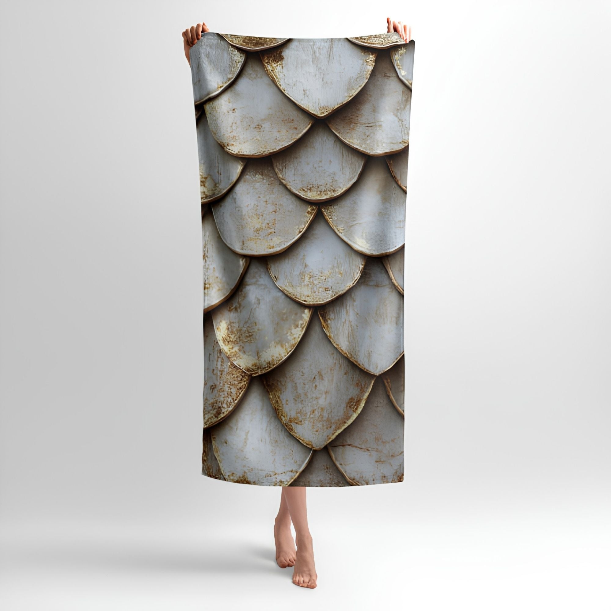 Dragon Scales Print - Soft Cotton Terry Bath & Beach Towel