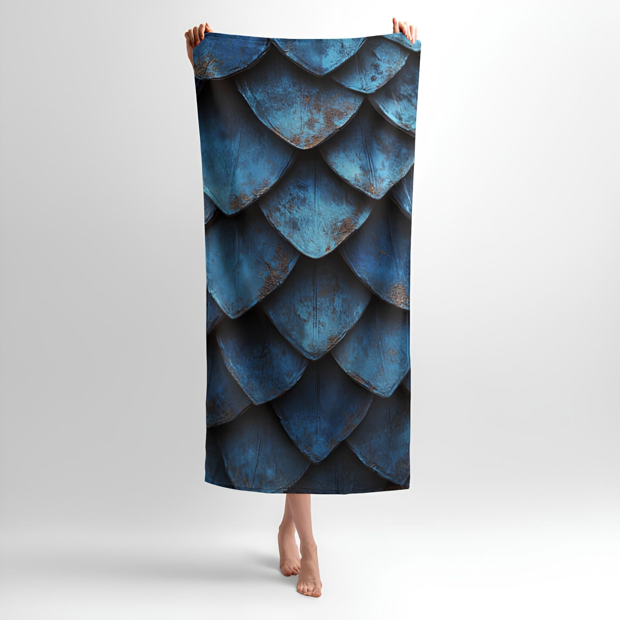 Dragon Scales Print - Soft Cotton Terry Bath & Beach Towel