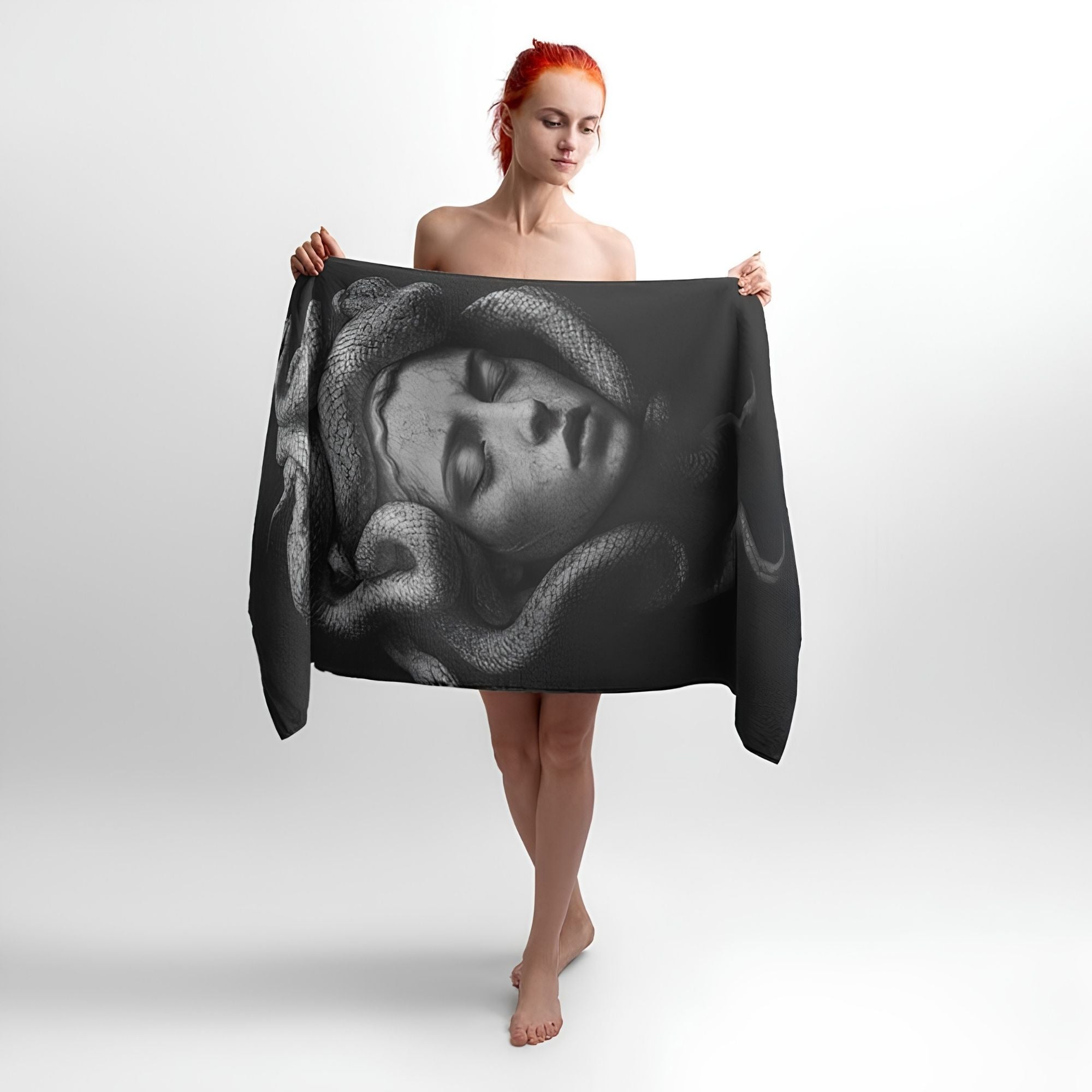 Enchanted Medusa Print - Soft Cotton Terry Bath & Beach Towel