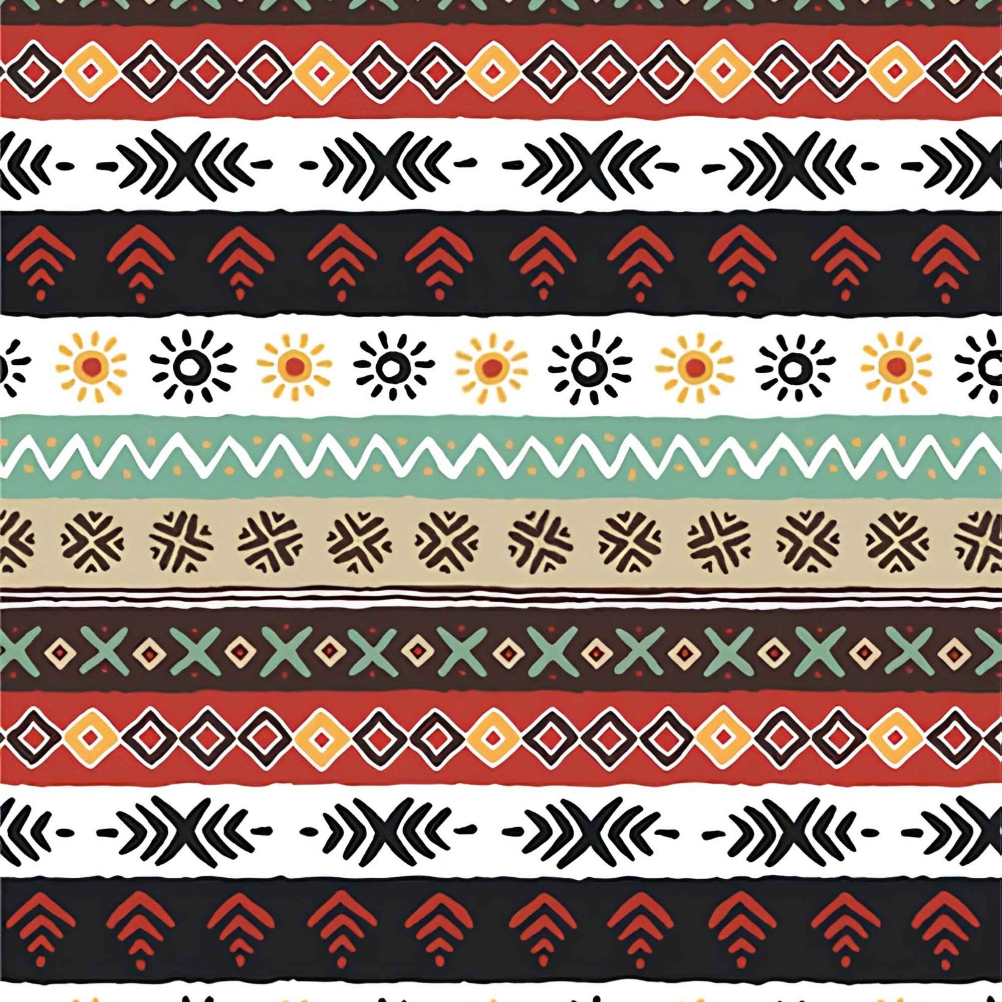 Ethno Modern Folk Pattern Plush Fleece Throw Blanket