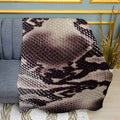 Exotic Snakeskin Pattern Print Plush Fleece Throw Blanket