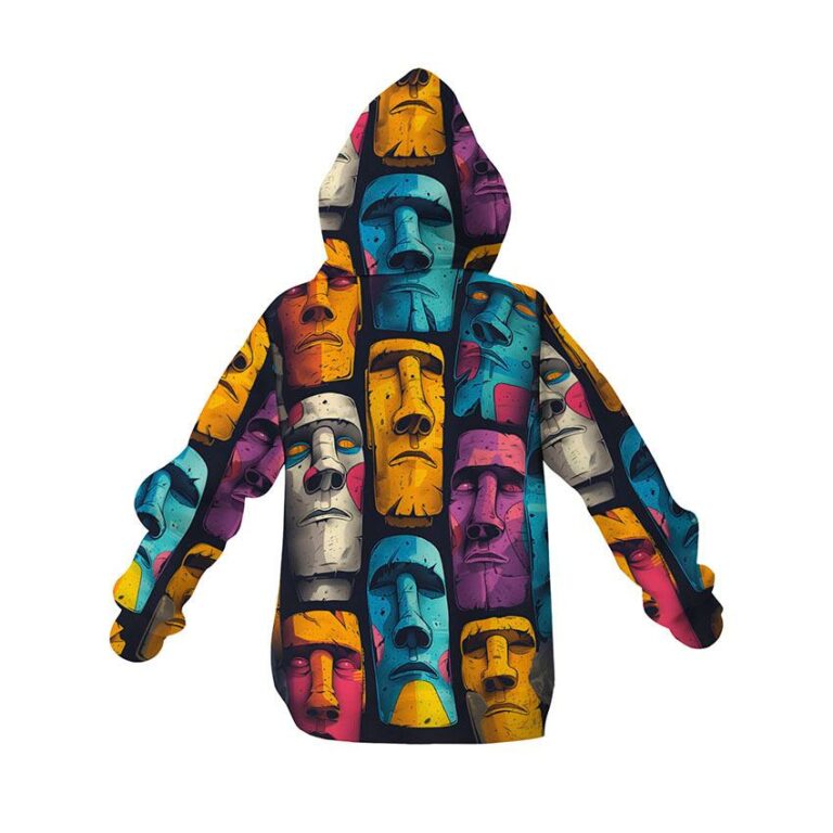 Faces Monuments Kids Graphic Pullover Hoodie