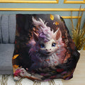 Fairytale Animal Print Plush Fleece Throw Blanket