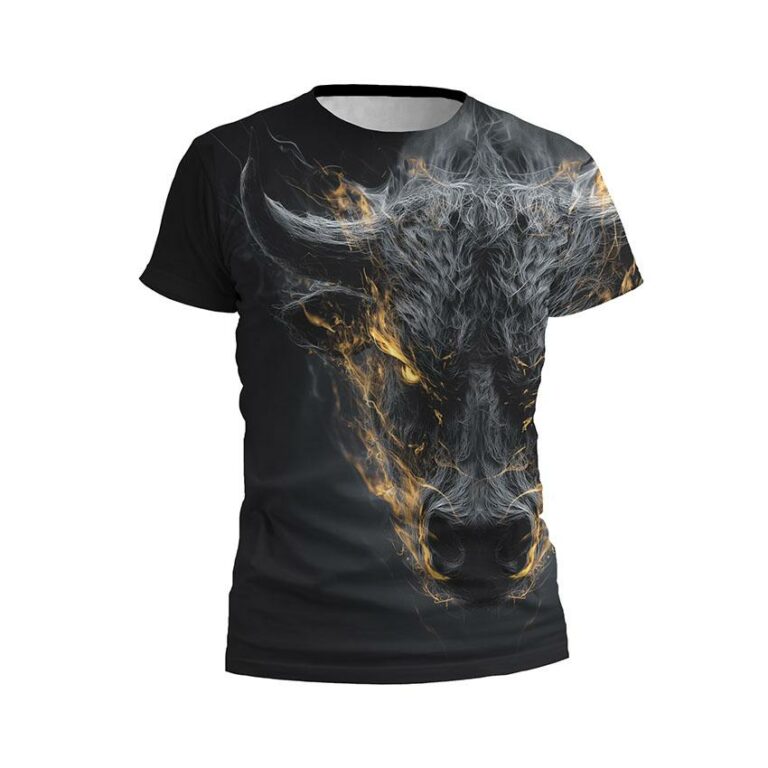 Fire Bull Men's Athletic Graphic T-Shirt
