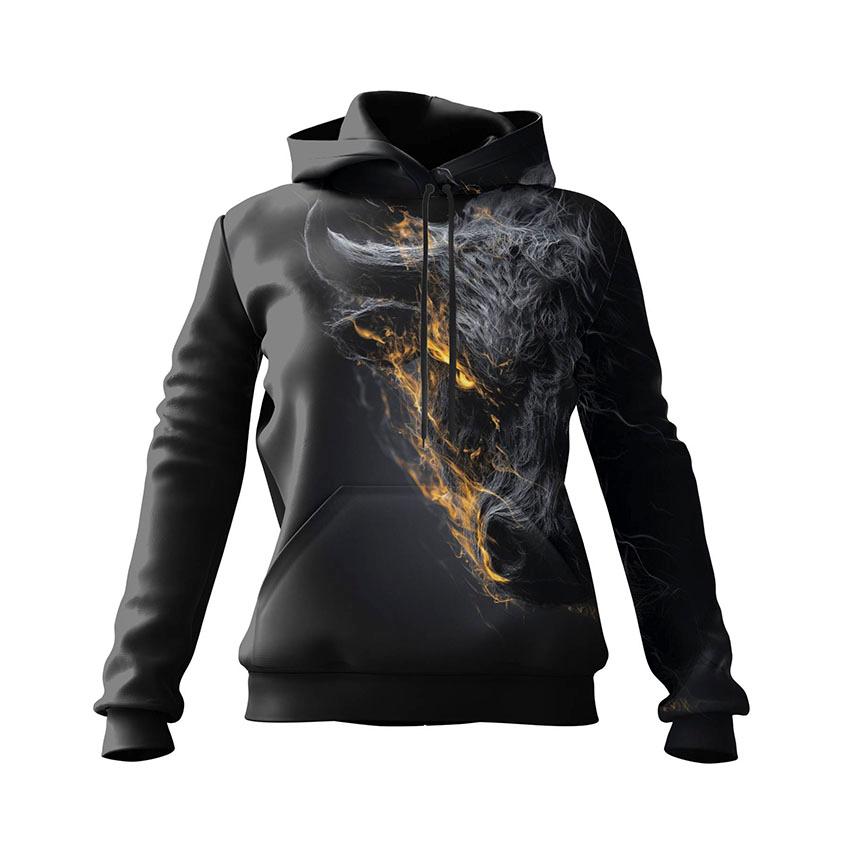 Fire Bull Women's Graphic Hoodie