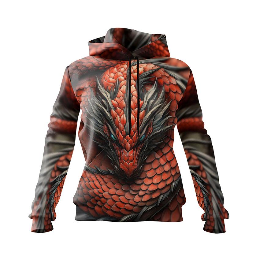 Fire Dragon Women's Graphic Hoodie