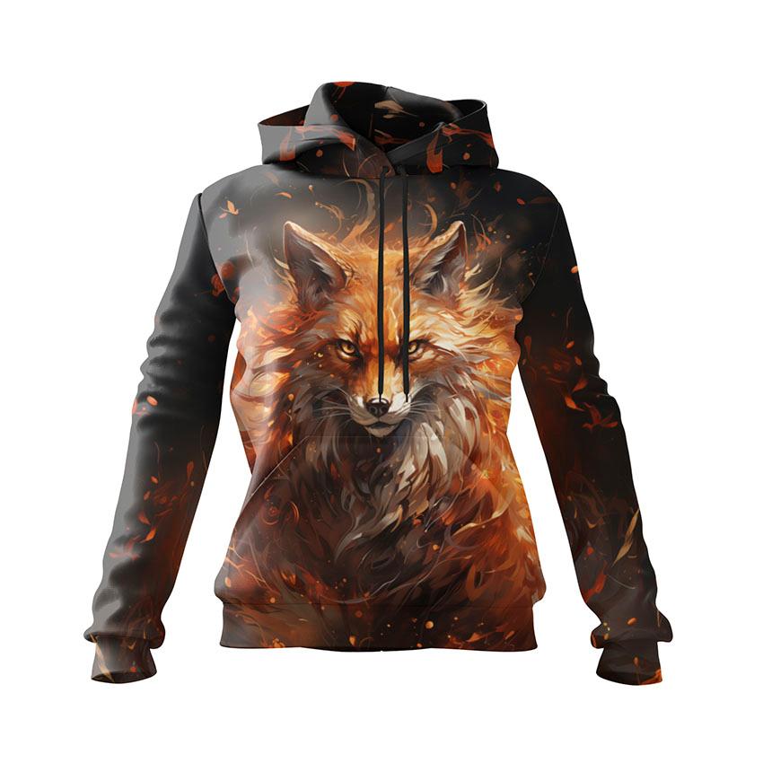 Fire Fox Women's Graphic Hoodie