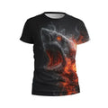 Fire Shark Men's Athletic Graphic T-Shirt