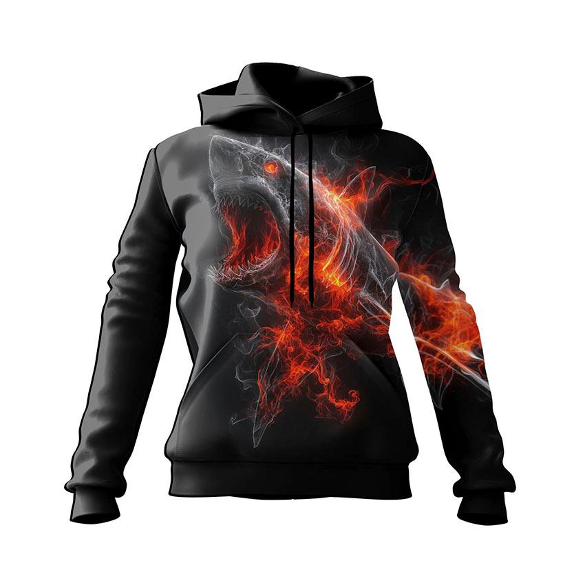 Fire Shark Women's Graphic Hoodie