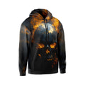 Fire Skull Men's Graphic Pullover Hoodie
