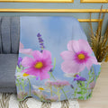 Flowers Botanical Print Plush Fleece Throw Blanket