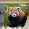 Fluffy Red Panda Forest Scene Print Plush Fleece Throw Blanket
