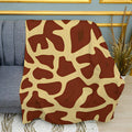 Giraffe Spot Pattern Print Plush Fleece Throw Blanket