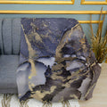 Gold Vein Marble Print Plush Fleece Throw Blanket