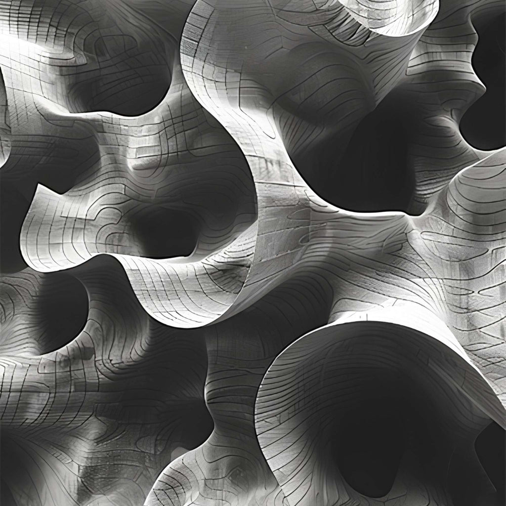 Gray Abstract Drawing Print Plush Fleece Throw Blanket