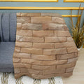 Gypsum Tiles Brick Pattern Print Plush Fleece Throw Blanket