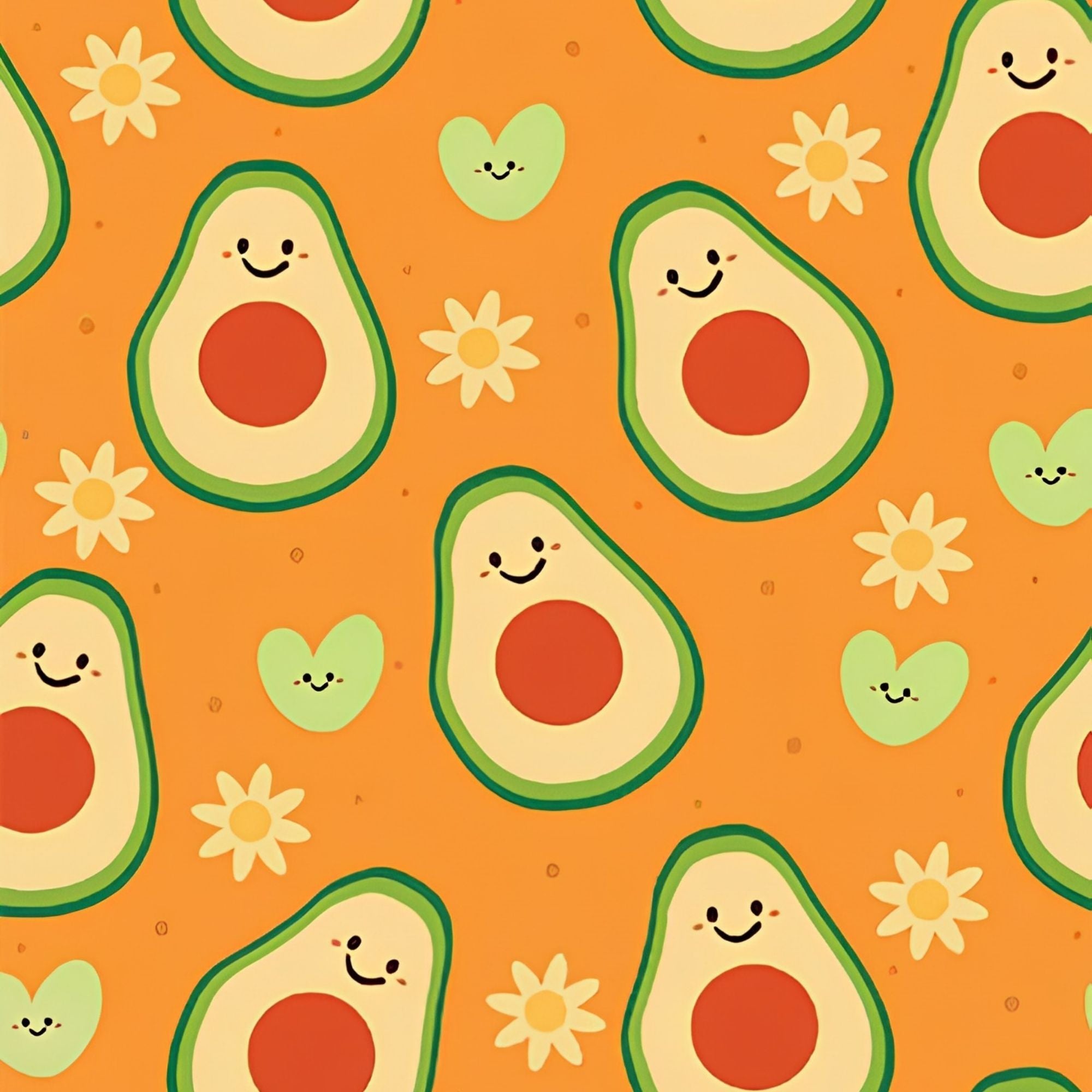 Happy Avocado Print Plush Fleece Throw Blanket