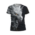 Kids Ancient White Dragon Print Athletic T-Shirt