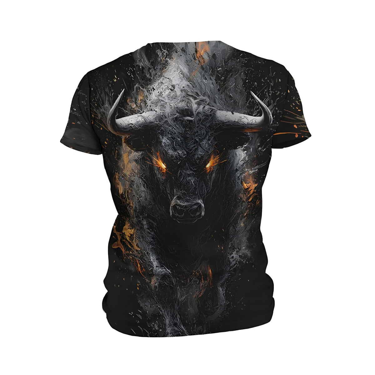 Kids Angry Bull Print Athletic T-Shirt