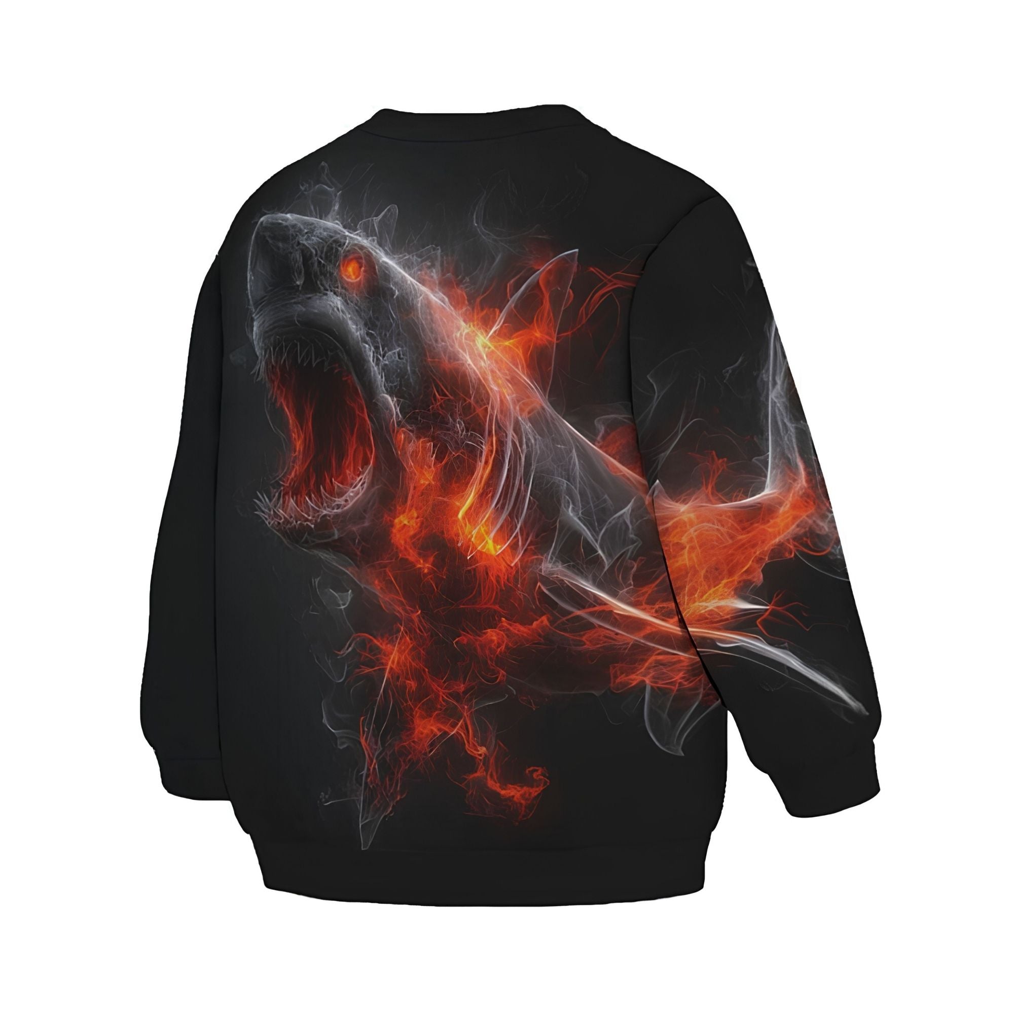 Kids Fire Shark Sweatshirt – Premium Soft Fleece Sweater