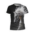 Kids Ghost Horse Print Athletic T-Shirt