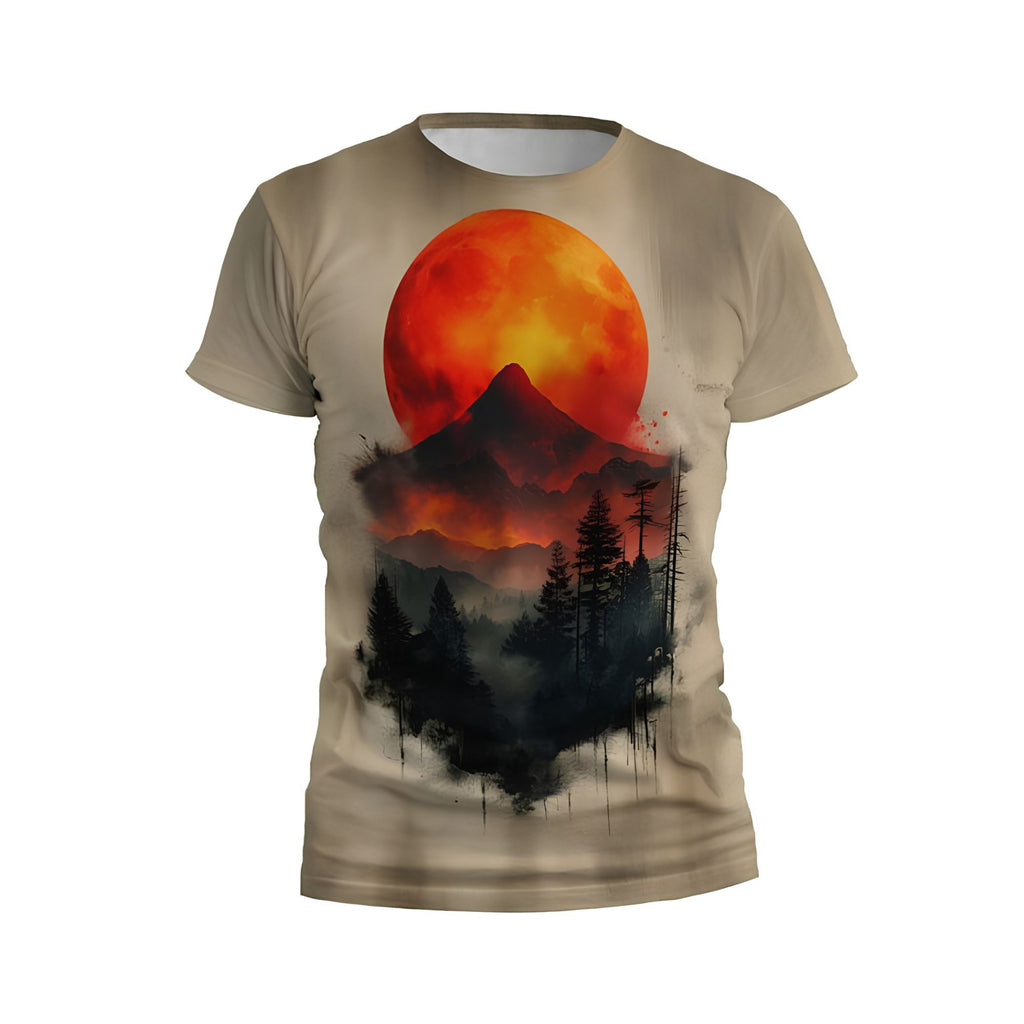 Kids Landscape in Japan Print Athletic T-Shirt