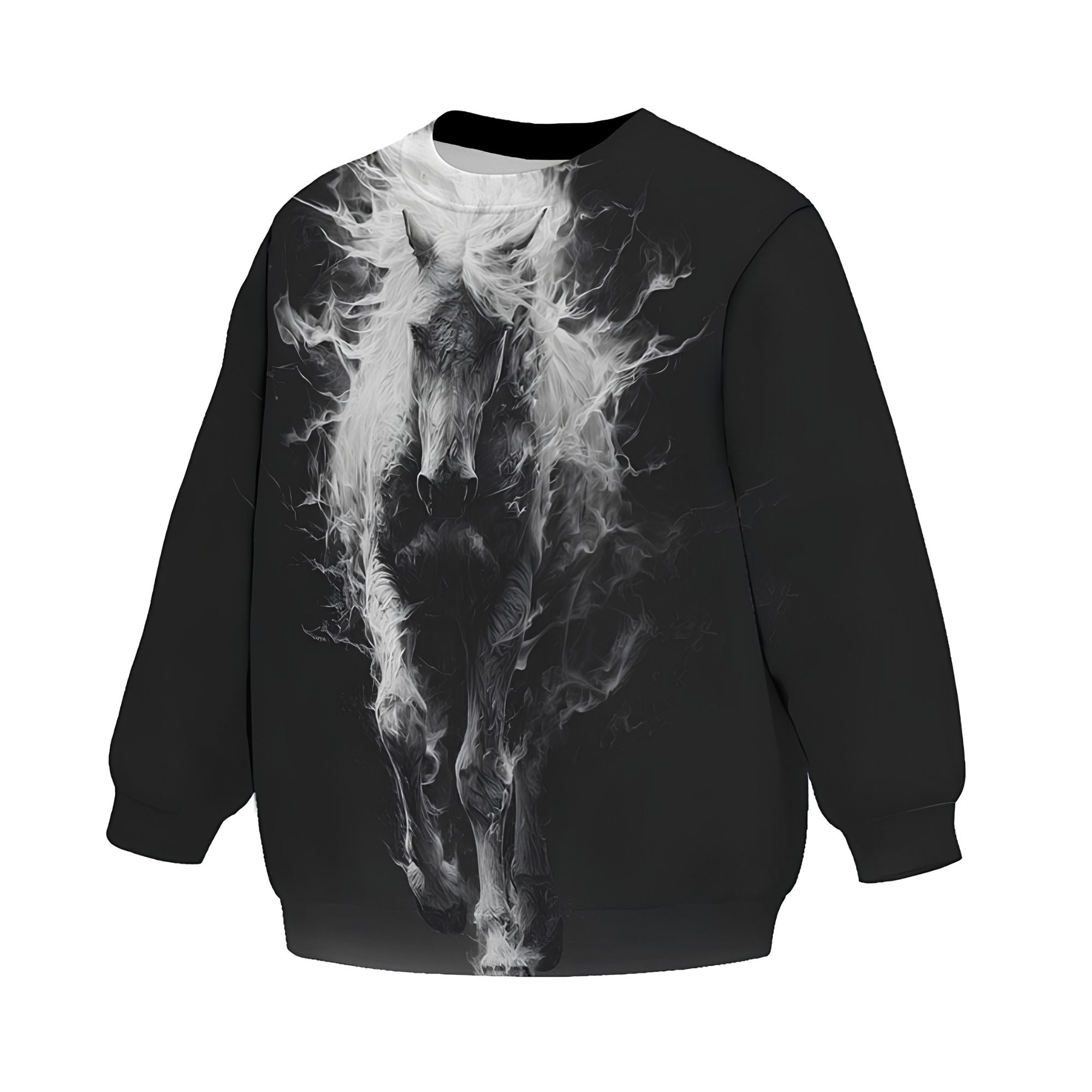 Kids Mighty White Horse Sweatshirt – Premium Soft Fleece Sweater