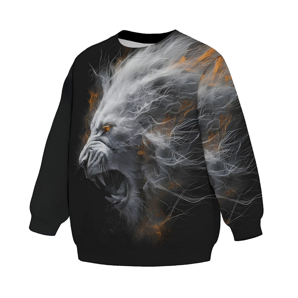 Kids Powerful Lion Sweatshirt – Premium Soft Fleece Sweater