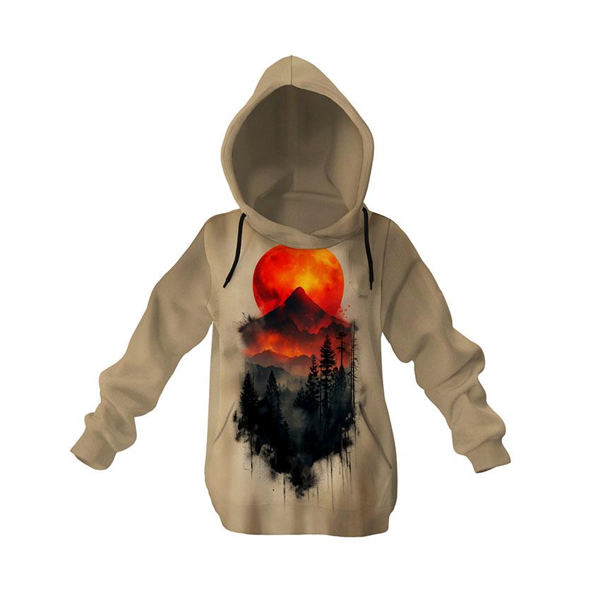 Landscape in Japan Kids Graphic Pullover Hoodie