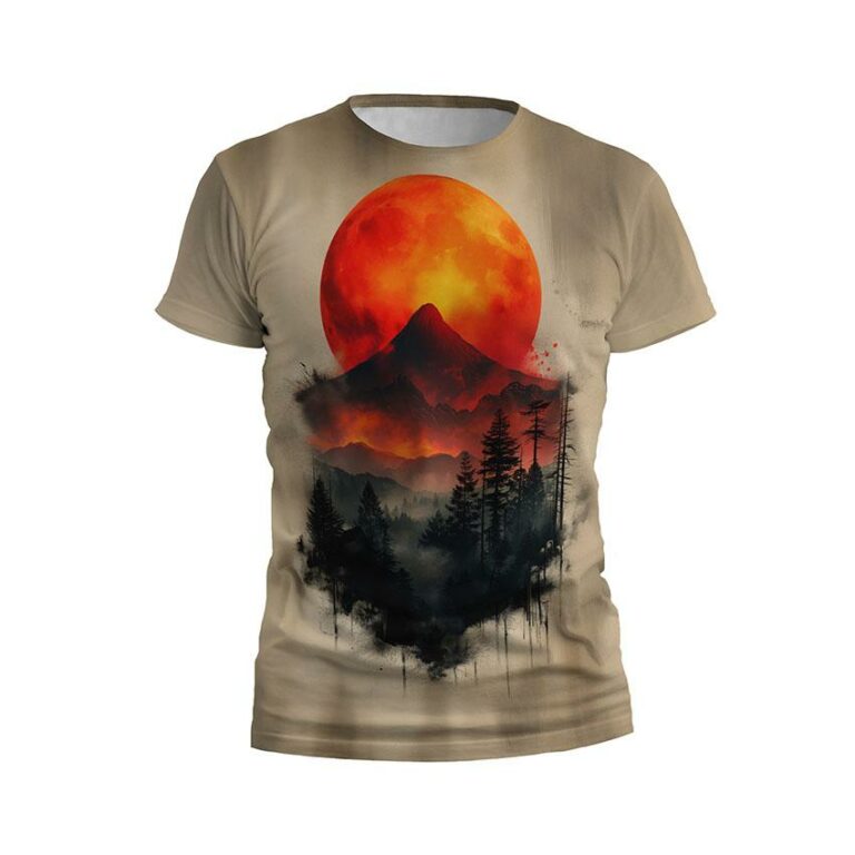 Landscape in Japan Men's Athletic Graphic T-Shirt