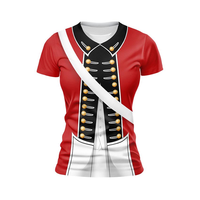Men's British Redcoat Uniform Sport T-Shirt – 18th Century Soldier Print Gym Tee by Prosublim
