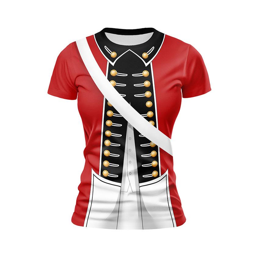 Men's British Redcoat Uniform Sport T-Shirt – 18th Century Soldier Print Gym Tee by Prosublim