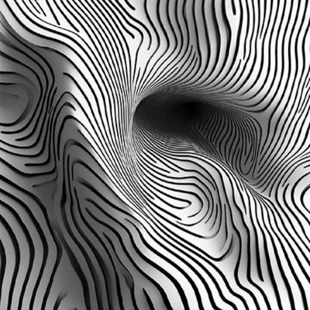 Monochrome Spiral Optical Print Plush Fleece Throw Blanket