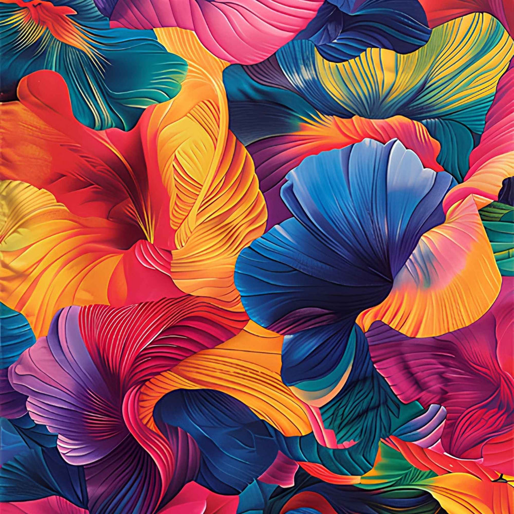 Multicolored Flowers Abstract Print Plush Fleece Throw Blanket