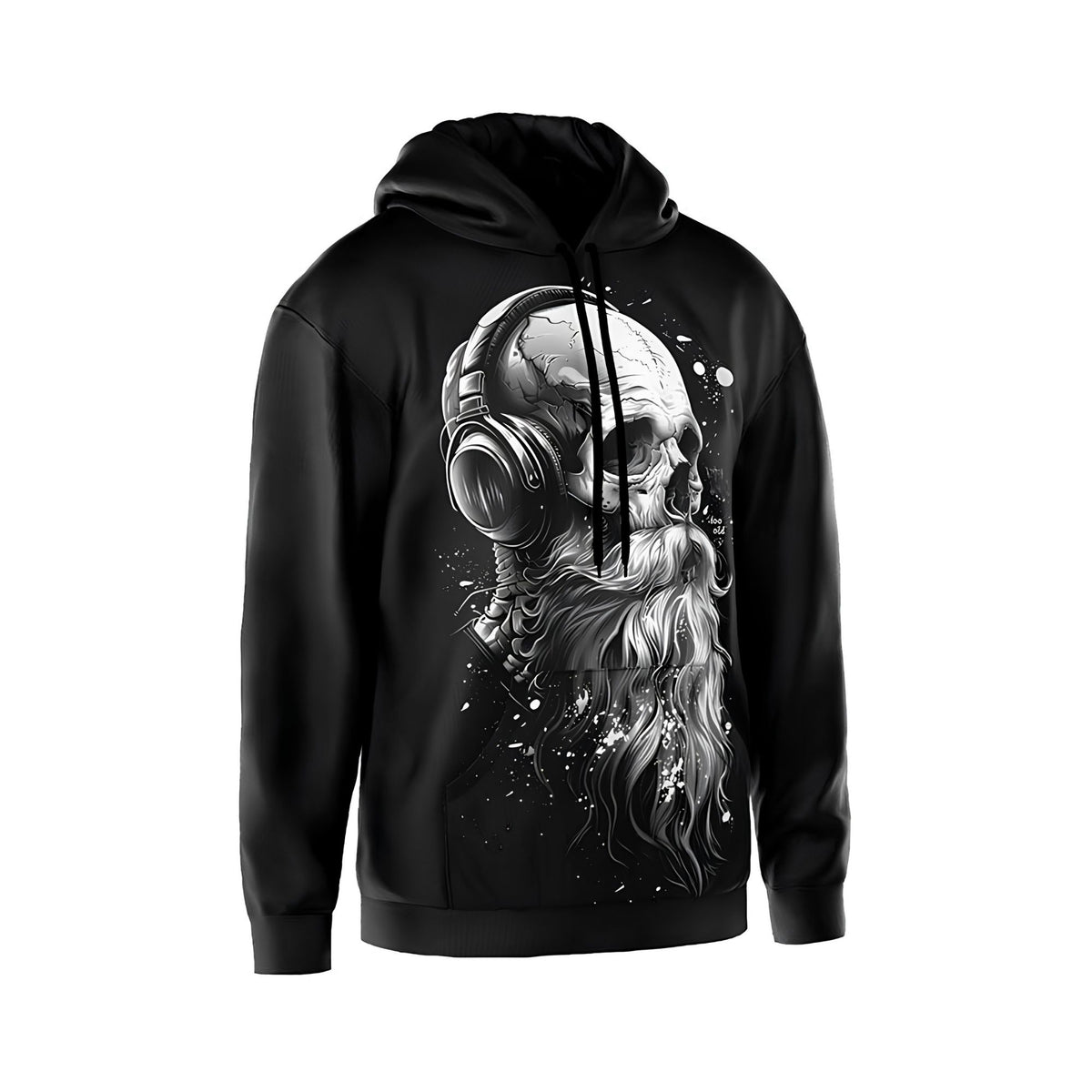 Music Skull Men's Graphic Pullover Hoodie