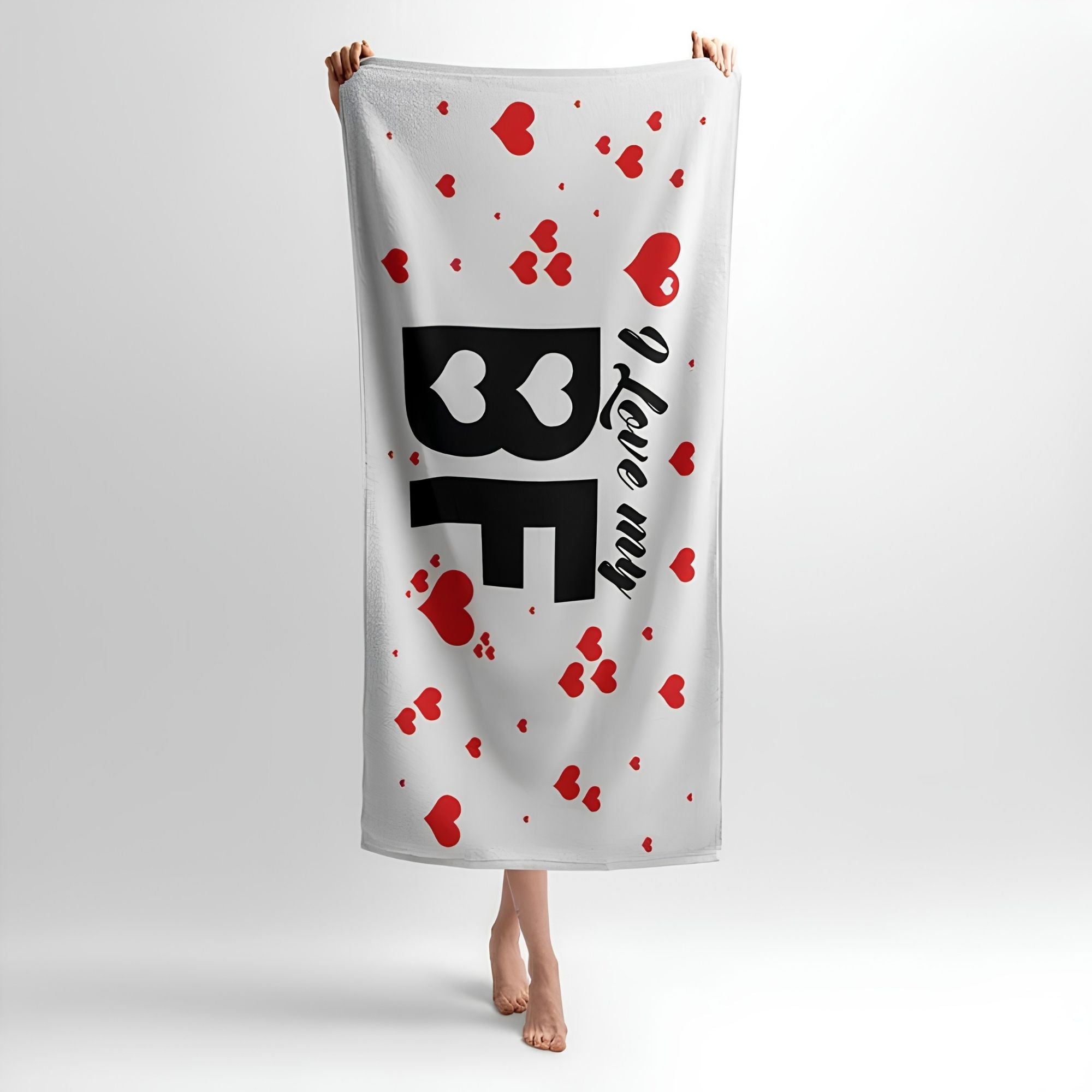 My Half Print - Soft Cotton Terry Bath & Beach Towel