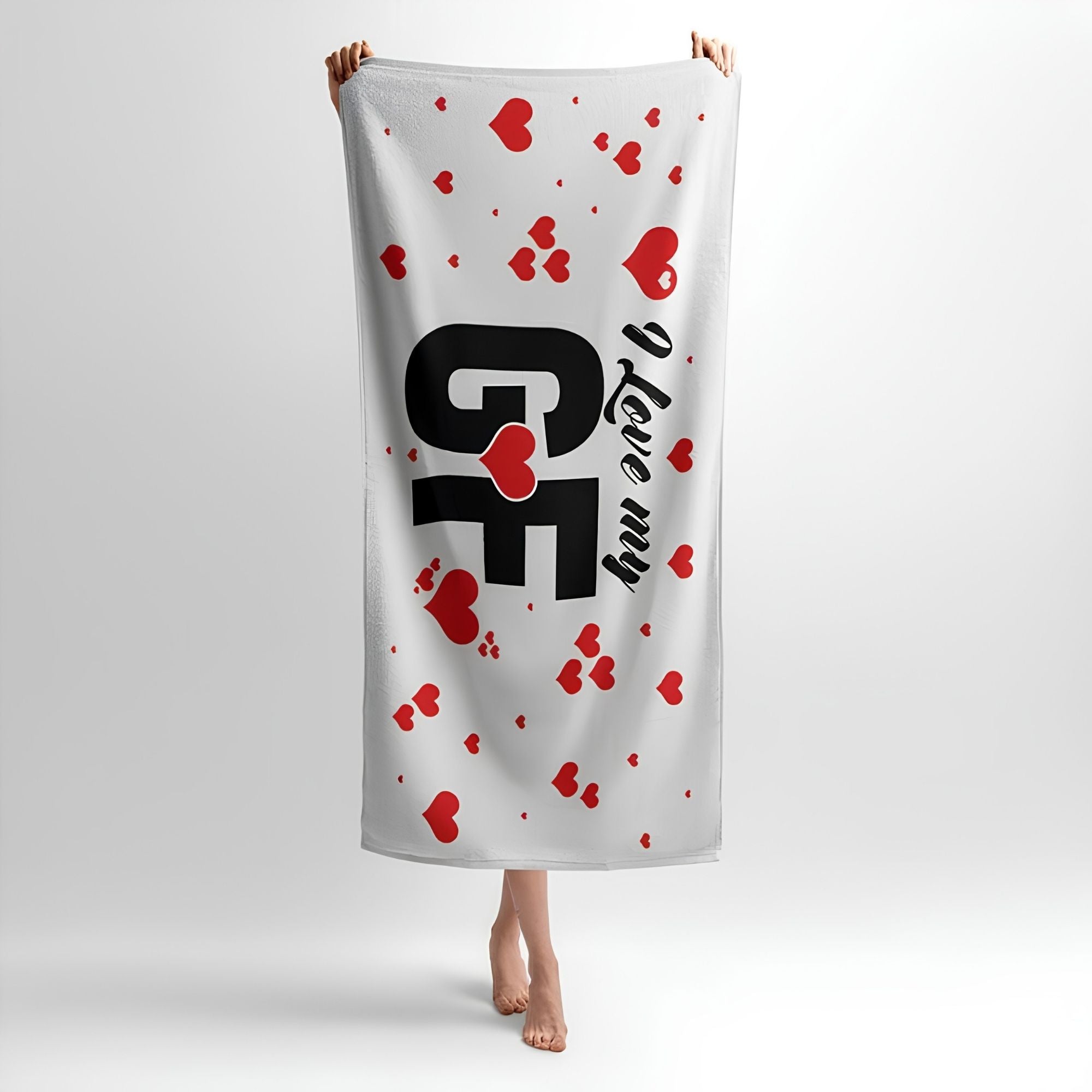 My Half Print - Soft Cotton Terry Bath & Beach Towel