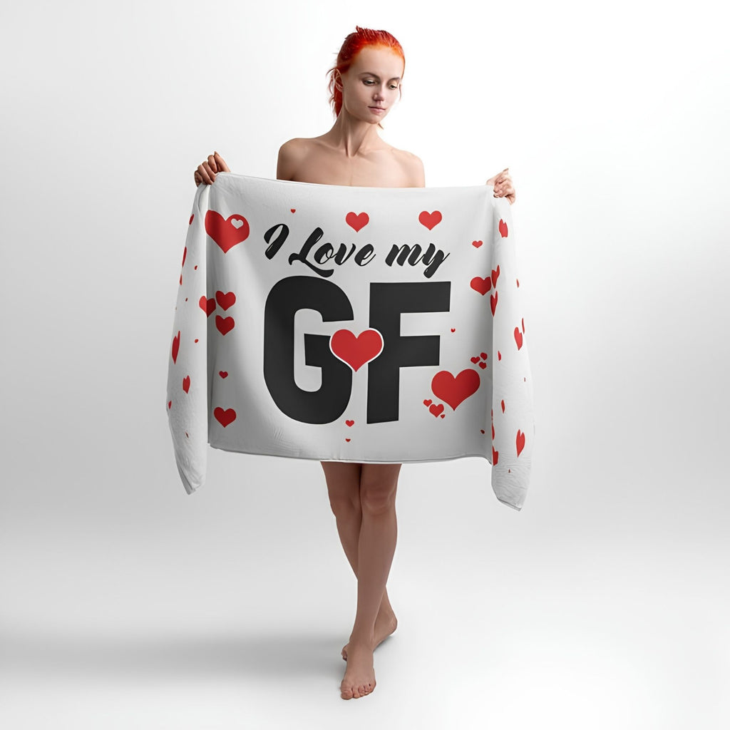 My Half Print - Soft Cotton Terry Bath & Beach Towel