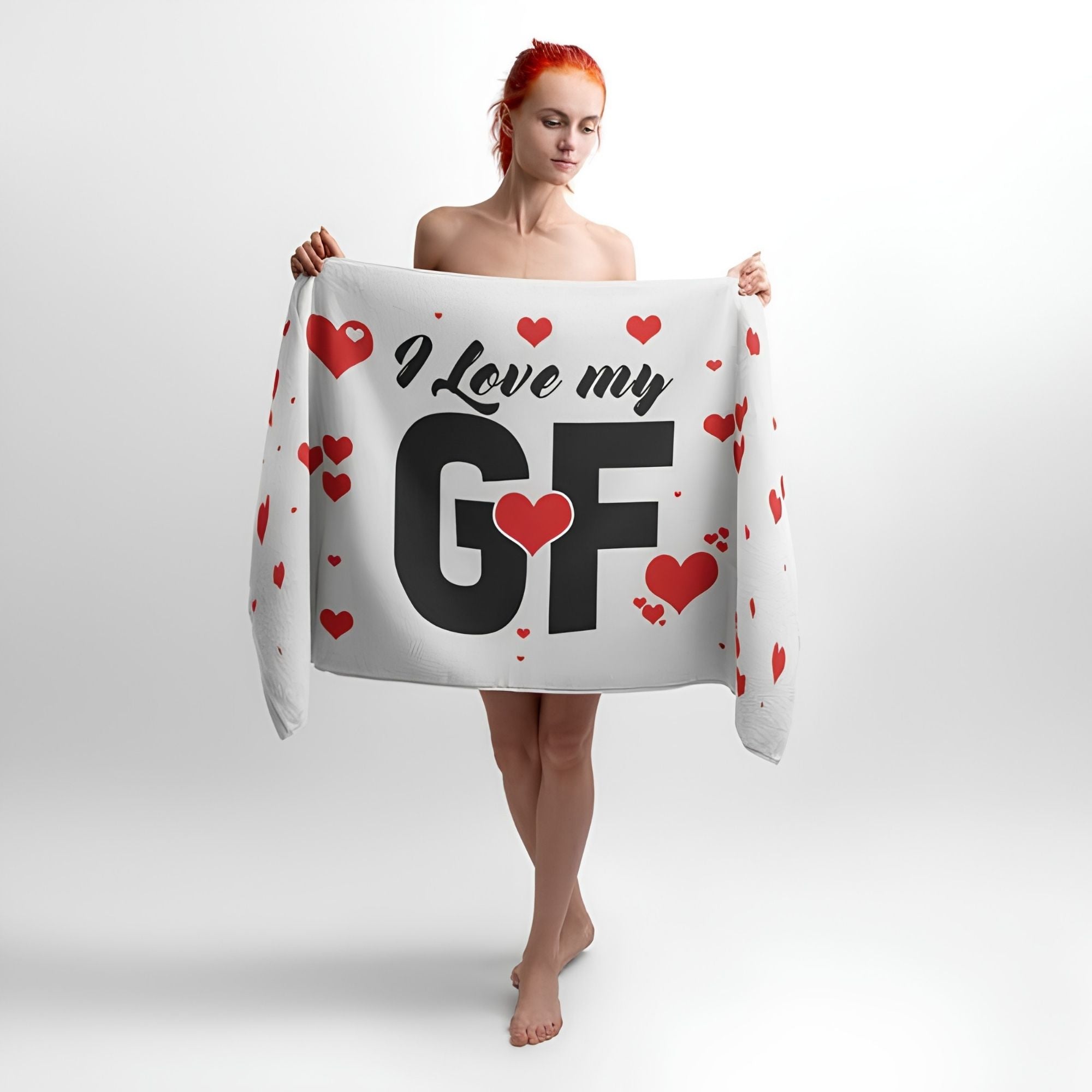 My Half Print - Soft Cotton Terry Bath & Beach Towel