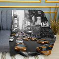 New York Yellow Taxi Print Plush Fleece Throw Blanket