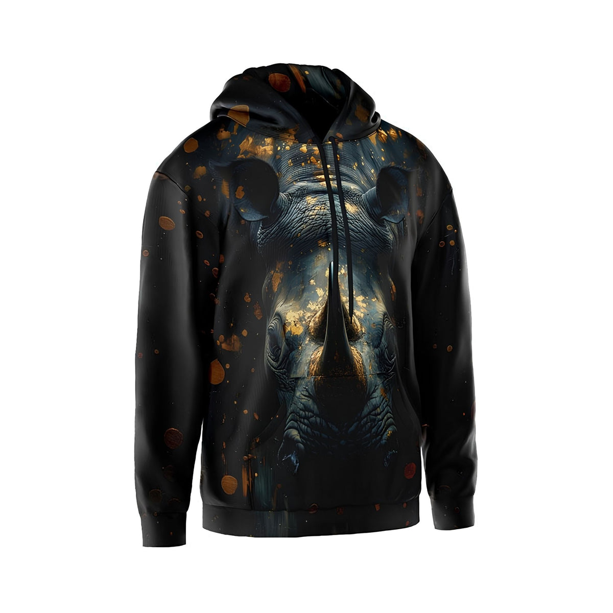 Night Rhino Men's Graphic Pullover Hoodie