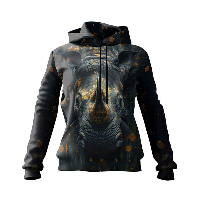 Night Rhino Women's Graphic Hoodie