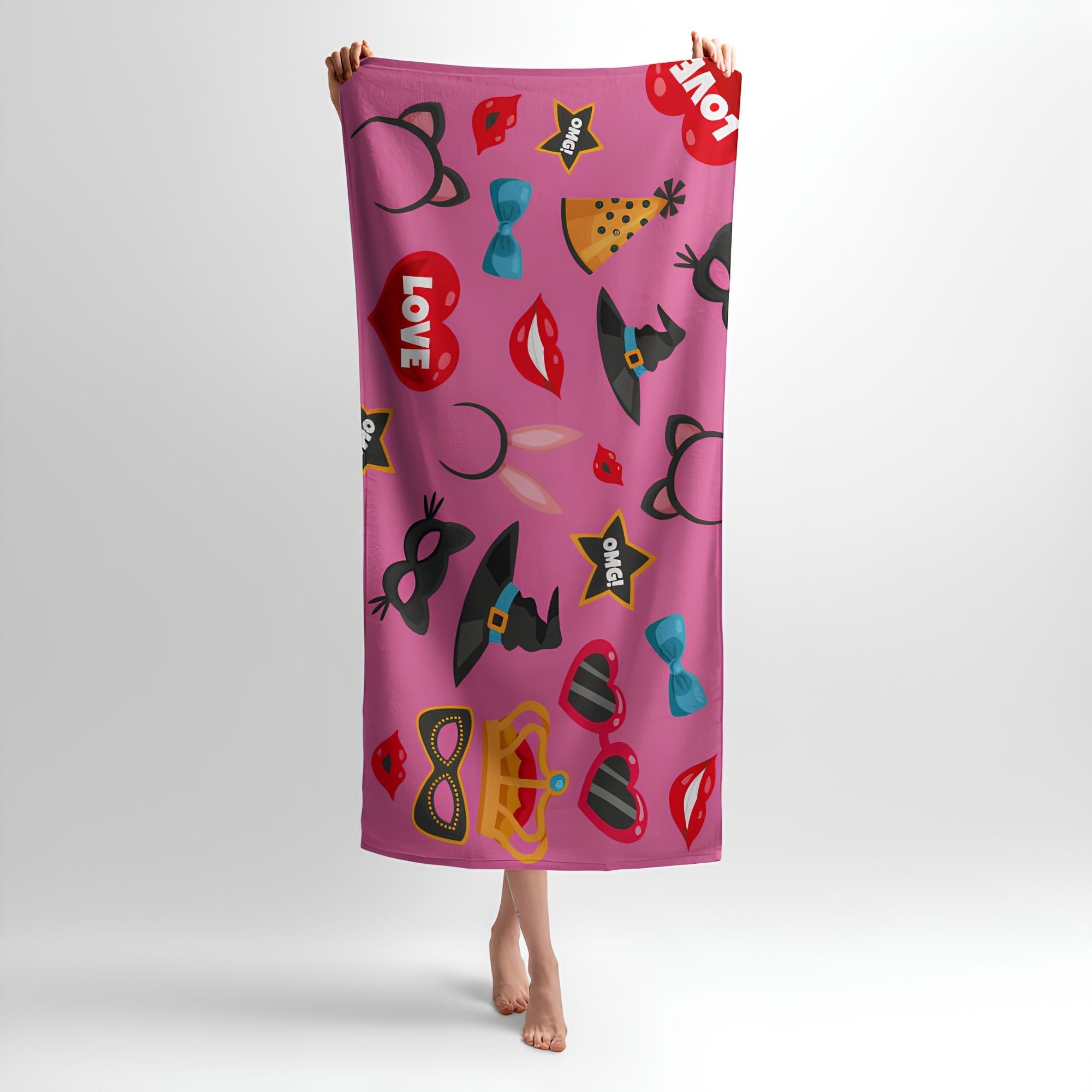 Pattern Bright Party Print - Soft Cotton Terry Bath & Beach Towel