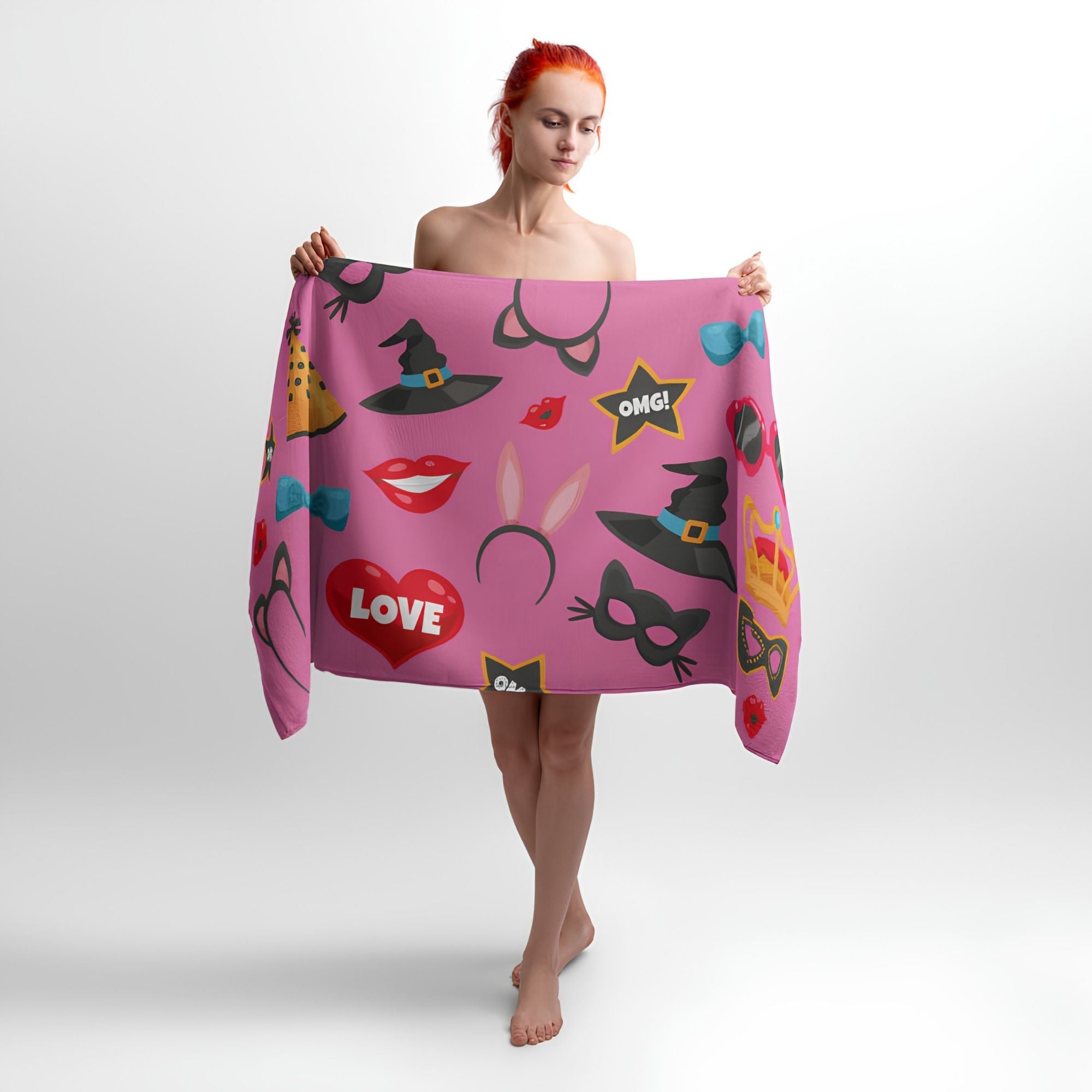 Pattern Bright Party Print - Soft Cotton Terry Bath & Beach Towel