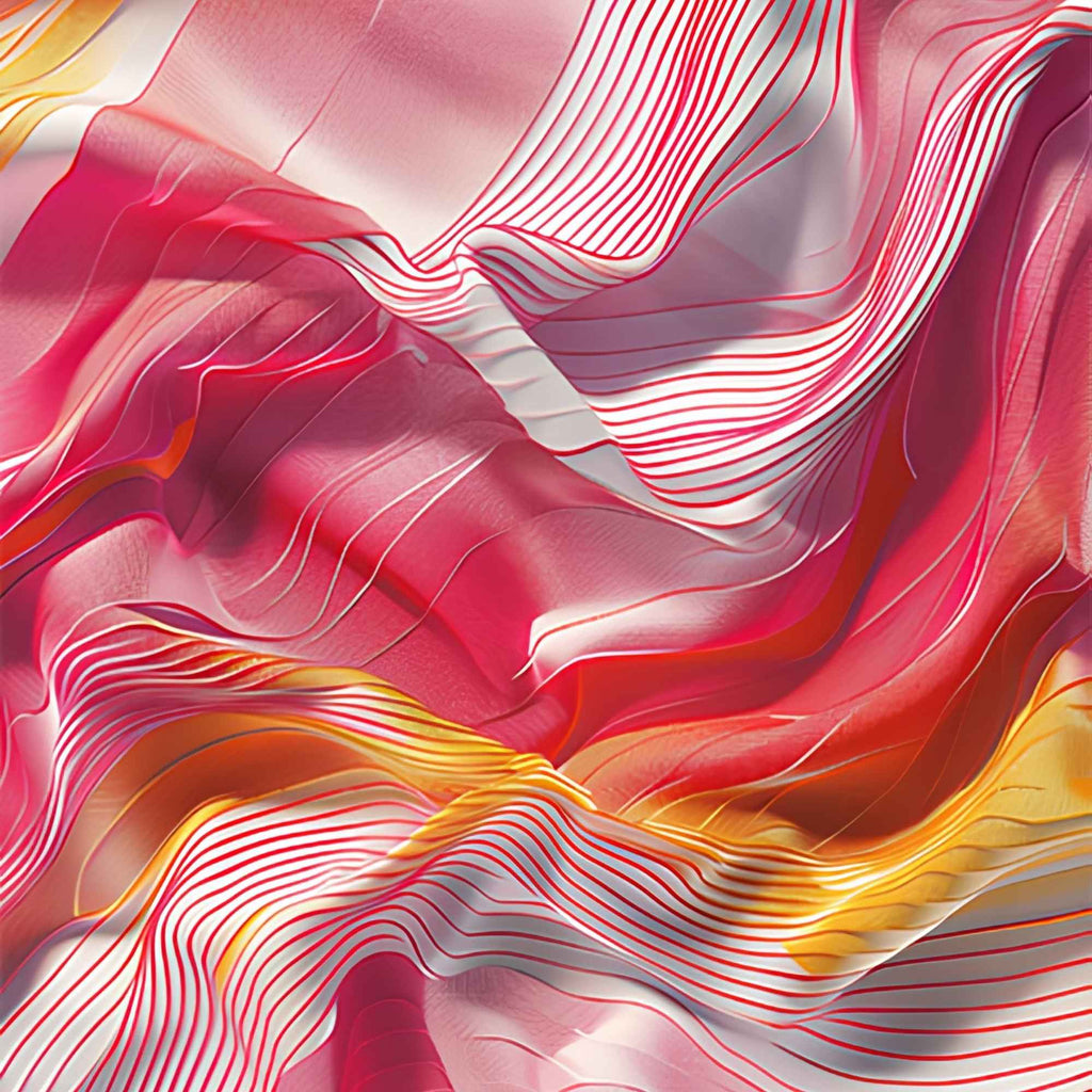 Pink Waves Print Plush Fleece Throw Blanket