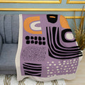 Plush fleece blanket with abstract pattern print