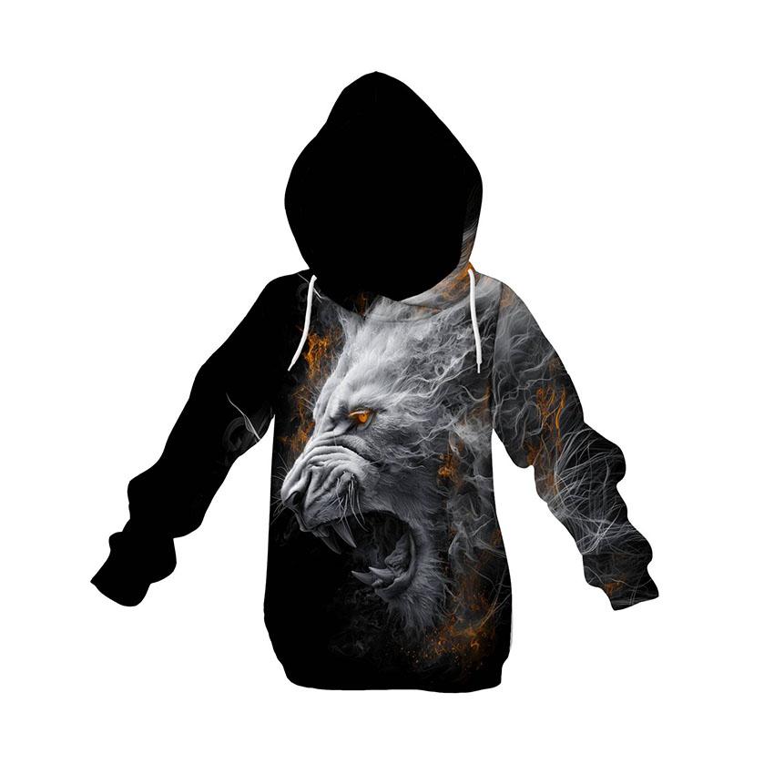 Powerful Lion Kids Graphic Pullover Hoodie